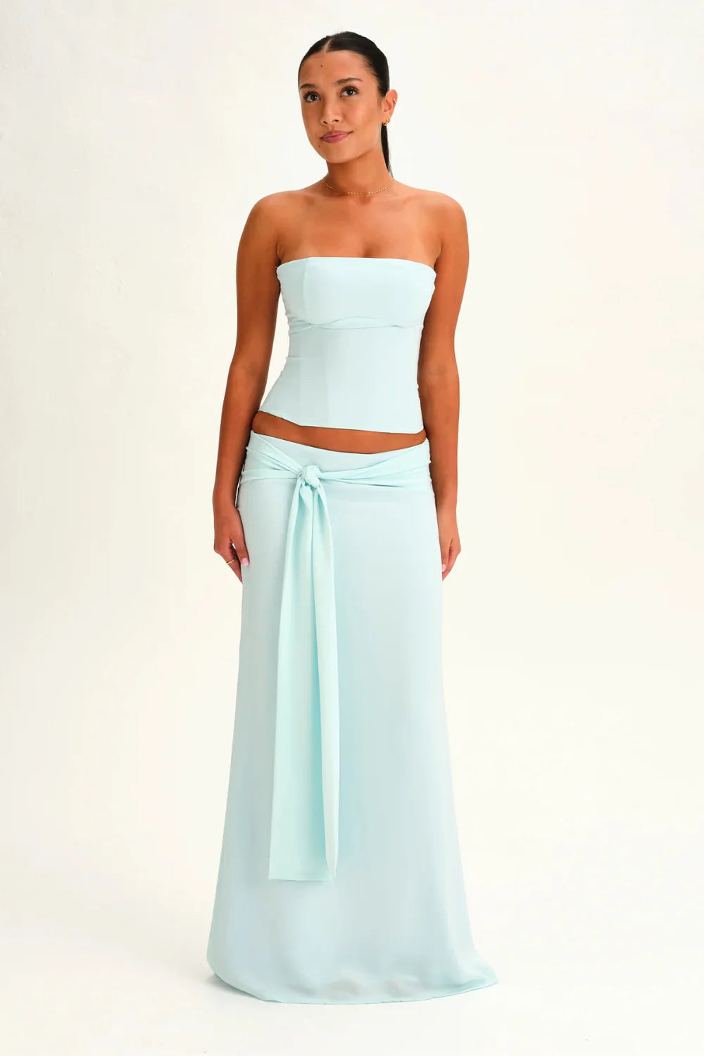 Riviera Lace-Up Maxi Set