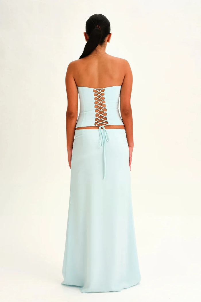 Riviera Lace-Up Maxi Set