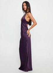 Satin Halter Maxi Dress