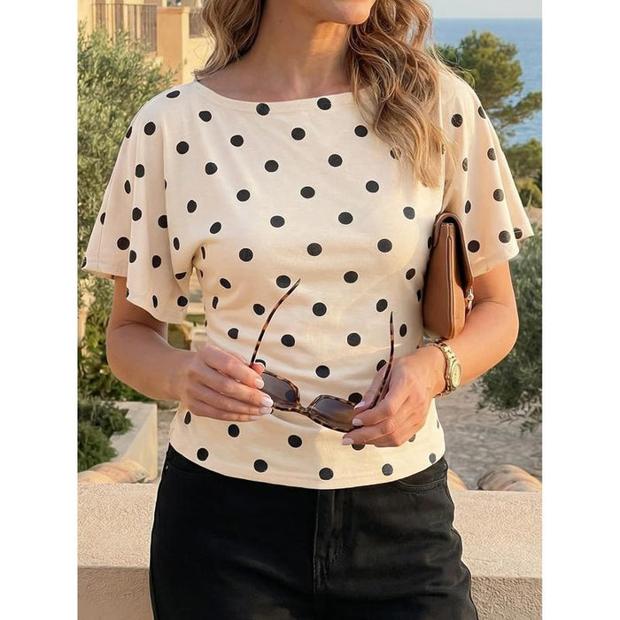 The Effortless Tie-Back Polka Top